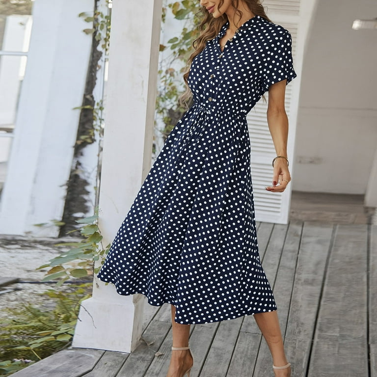 knee length dresses for ladies Wedtrend Women Navy Floral Wedding Guest Dress A Line Square Neck Midi  Party Dress with Bow – WEDTREND main image 1