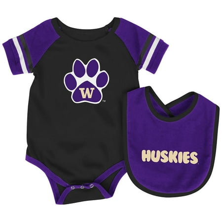 Washington Set - Infant NCAA Washington Huskies Roll-out Bodysuit and Bib Set