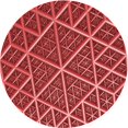 thumbnail image 1 of Ahgly Tapis Rond Lavable en Machine Intérieur Transitionnel Rouge, 3 Pieds Rond, 1 of 7