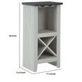 thumbnail image 5 of Wooden Wine Cabinet with X Shaped Wine Rack, Antique White- Saltoro Sherpi, 5 of 5
