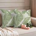 thumbnail image 3 of Pack of 2 Outdoor Pillow Covers 18x18 Inch Waterproof Green Palm Leaf Throw Pillow Covers,Decorative Couch Pillow Case Sham Tropical Botanical Summer Pillowcases Cushion Covers for Patio Garden, 3 of 8