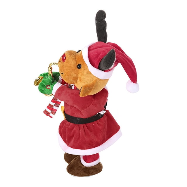 C Interactive Musical Santa Claus Doll Christmas Ornament Dancing Singing Toy Size 63 Inches
