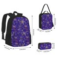 thumbnail image 2 of Balery blue purple Snowflake Mochila Escolar 3 en 1 para Niños - Mochila Resistente con Lonchera Térmica y Estuche - Mochila Escolar para Niños y Niñas, 2 of 7