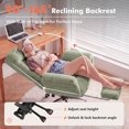 thumbnail image 6 of Genpo Cross Legged Office Chair, Criss Cross Desk Chair with Wheels, Green Teddy Fleece Big and Tall Reclining Office Chair 500lbs with Foot Rest, Reversible Armrests & Wide Seat, 6 of 6