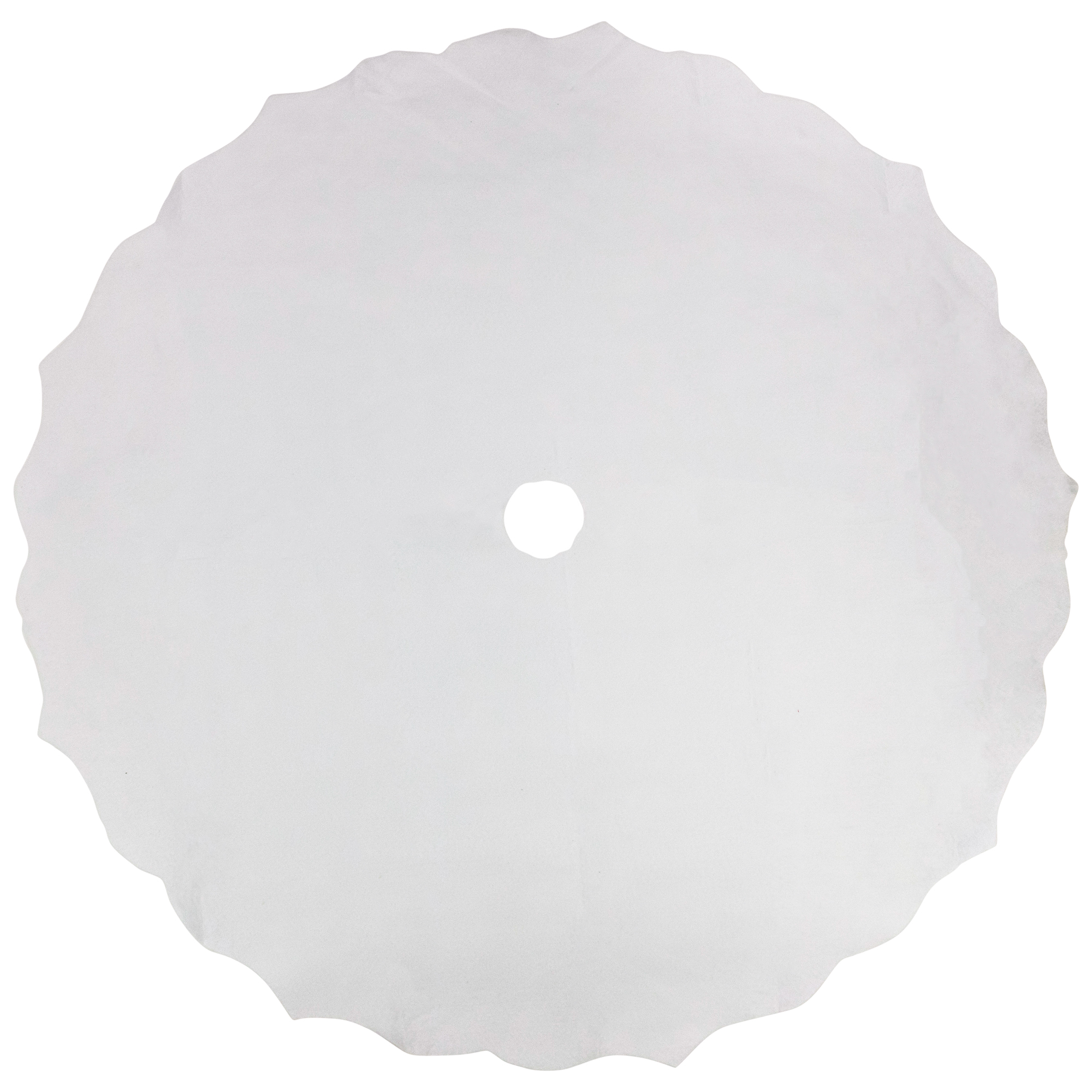 48" Christmas Traditions Winter White Scalloped Edge Christmas Tree Skirt