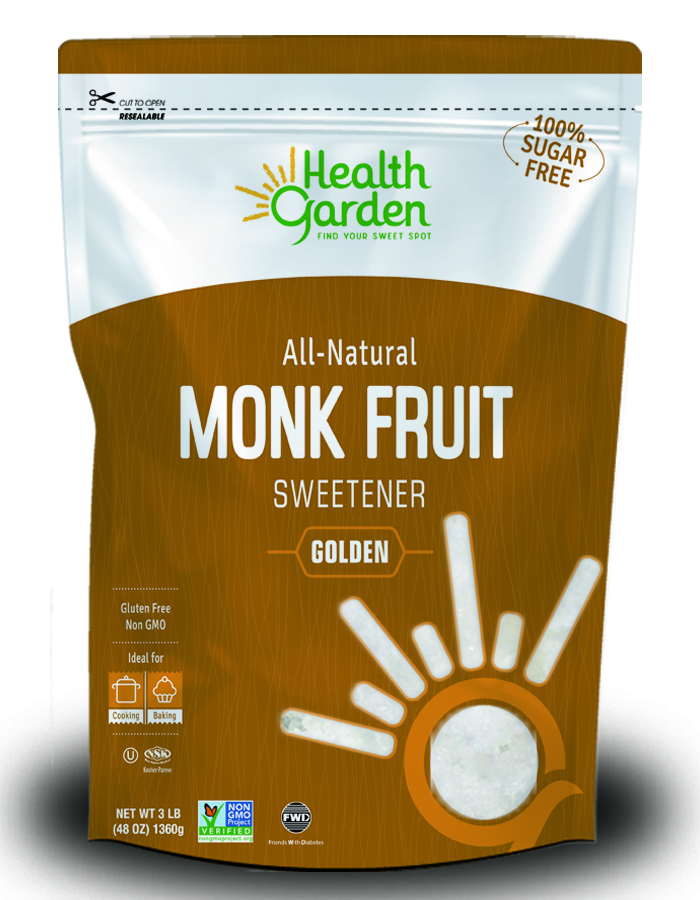 Health Garden Monk Fruit Sweetener Golden, 3 Lb
