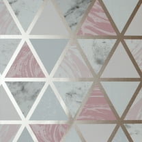 Arthouse Marcy Pink Triangle Grid Wallpaper