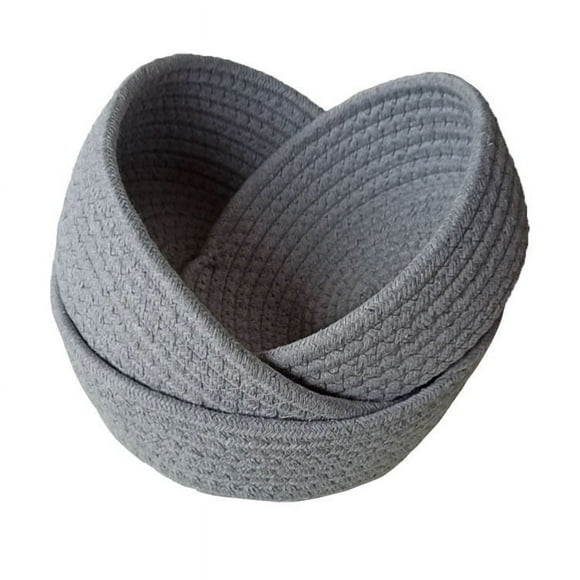 Fiudx Cesta de Almacenamiento de Algodón, Organizador de Cuerda Artesanal, Diseño Duradero y Lavable, Cestas Decorativas Versátiles, para Juguetes, Manualidades y Artículos de Tocador, Ideal para El