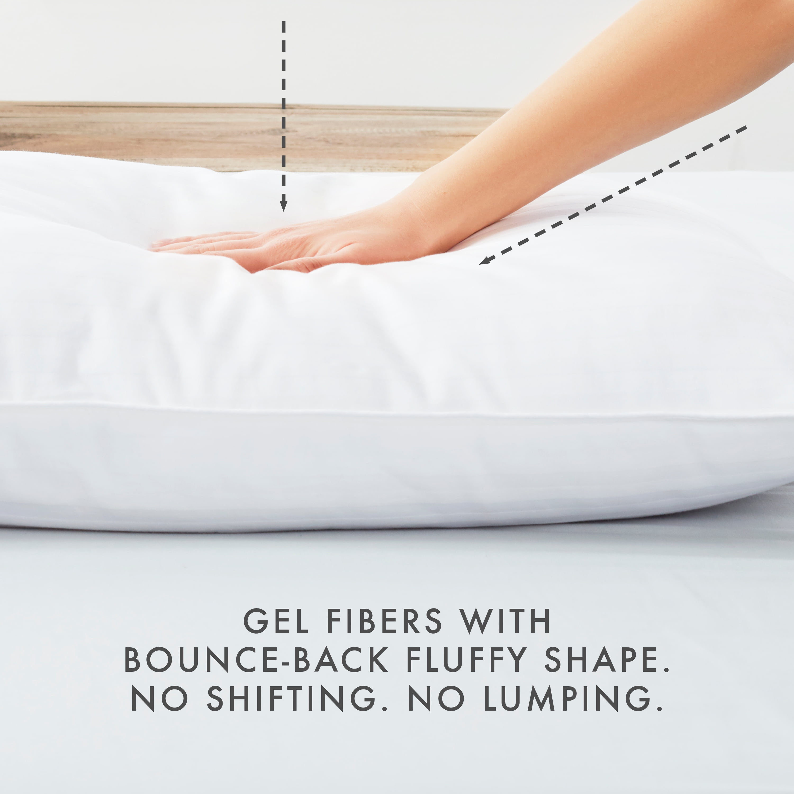 Adjustable Loft Queen Pillows - 20”x30” Gel- Fiber Hypoallergenic  Overstuffed Set– Soft Cotton Blend Cover by Lavish Home (2 Pack) 