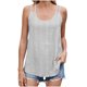 thumbnail image 2 of Puntoco Camisetas sin mangas ajustadas para mujer, moda femenina, informal, nueva, de verano, con escote en U, camiseta sexy hueca con efecto rocío, 2 of 5