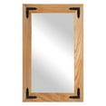 thumbnail image 2 of Rayne Ozark Hardwood Red Oak Mirror Wall Mirror 22"x33" Leaning Floor Mirror Natural With Decorative Corner Brackets, 2 of 4