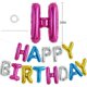 thumbnail image 2 of Black Happy Birthday Balloons Banner 16 Inch Mylar Foil Letters Birthday Sign Banner Bunting Reusable for Girls Boys Kids & Adults Birthday Decorations and Halloween Party Supplies, 2 of 6