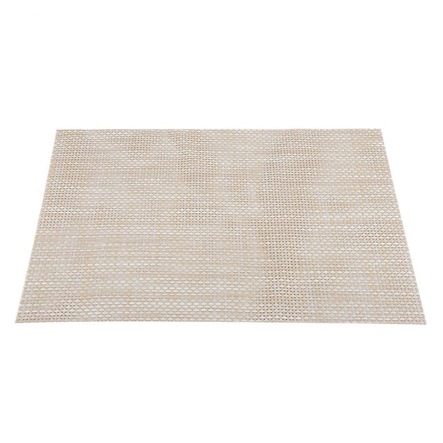 Tapetes rectangulares para mesa de comedor, manteles individuales de PVC, decoración de comedor de cocina (Beige)