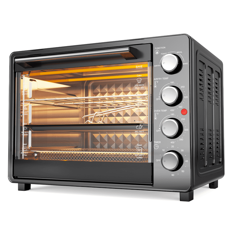 34 QT Super-Large Air Fryer, Oil-Less Air Fryer Toaster Oven Combo