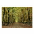 thumbnail image 1 of Fall Cutting Board, Pathway in Autumn Forest with Faded Seasonal Leaves Dramatic Romantic Season Scene, Decorative Tempered Glass Cutting and Serving Board, Small Size, Yellow Brown, by Ambesonne, 1 of 1