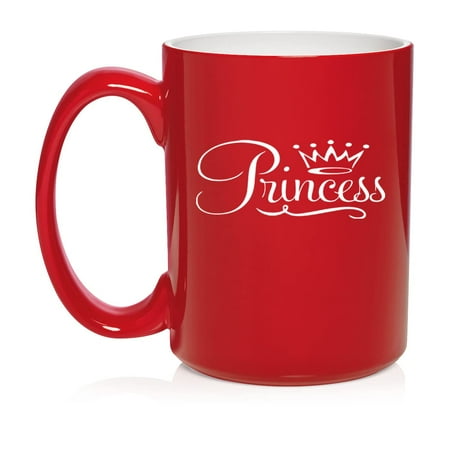 

Princess Fancy Ceramic Coffee Mug Tea Cup Gift (15oz Red)