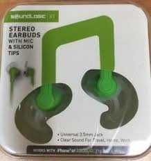 SoundLogicXT Ster0 Earbuds With MiC &Silicon Tips