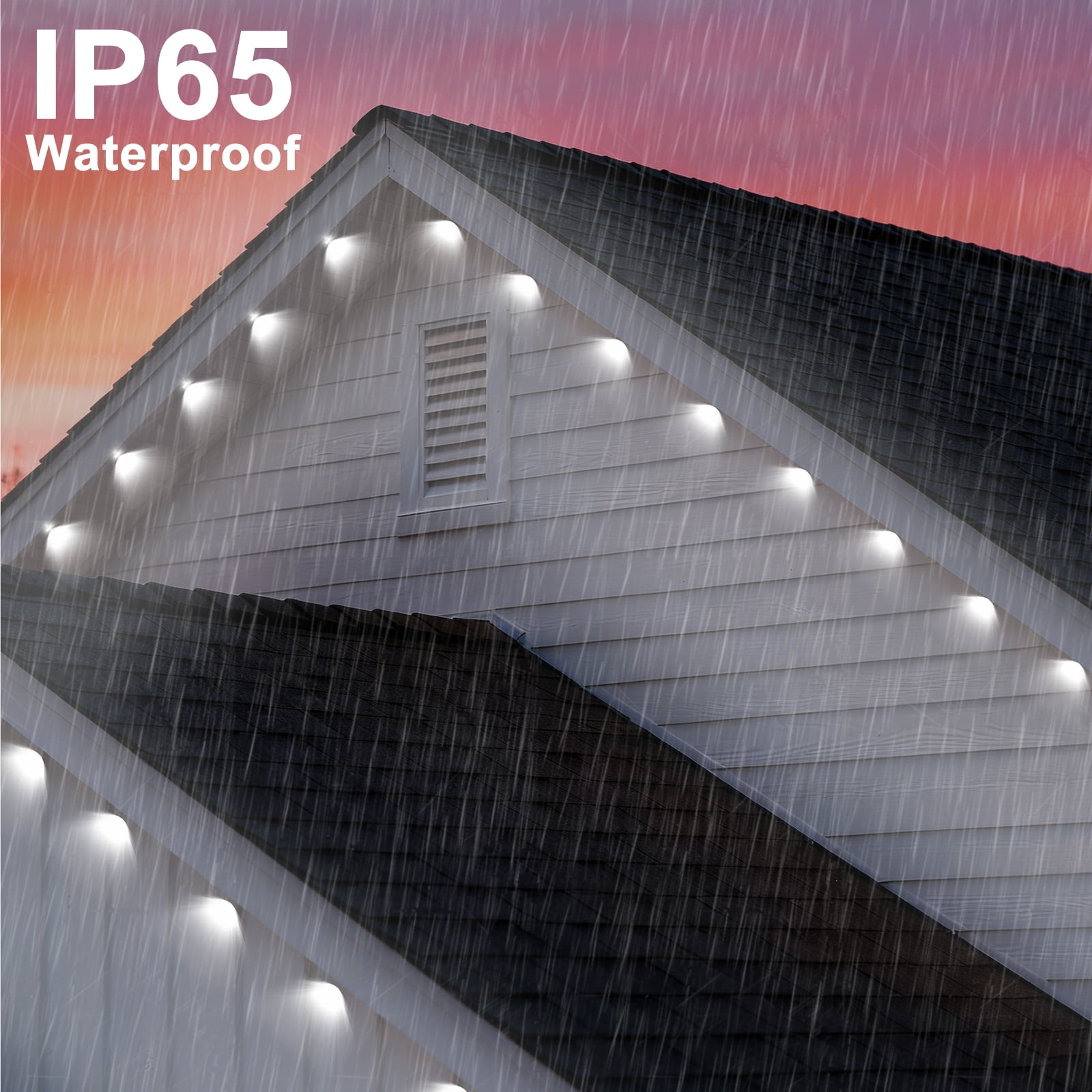 15M Colorful Eave Lights Waterproof LED String Lights for Holiday Outdoor Home Decor