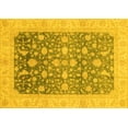 thumbnail image 1 of Ahgly Company Machine Washable Indoor Rectangle Oriental Yellow Modern Area Rugs, 5' x 8', 1 of 4