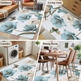 thumbnail image 5 of Area Rugs 2.7'x5', Blue Tulips Carpet for Living Room Bedroom Dining Room, Watercolor Flowers Butterfly Spring Farmhouse Blue Throw Kitchen Rugs Non Slip Washable Rectangle Indoor Outdoor Rugs, 5 of 8