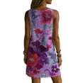 thumbnail image 4 of QUNYINEY Sleeveless Sun Dresses for Women 2026 A Line Beach Mini Floral Tank Dress Vacation with Pockets V Neck Casual Loose Fit Dresses, 4 of 7