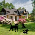 thumbnail image 5 of Decoración De Jardín Arte De Patio Estaca De Cachorro De Perro Silueta De Animal Decoraciones De Jardín Tarjeta De Patio De Acrílico Decoración De Patio De Perro Hueco Silueta Artificial Negra 3 Piezas Cachorro A Rojo Verde, 5 of 5