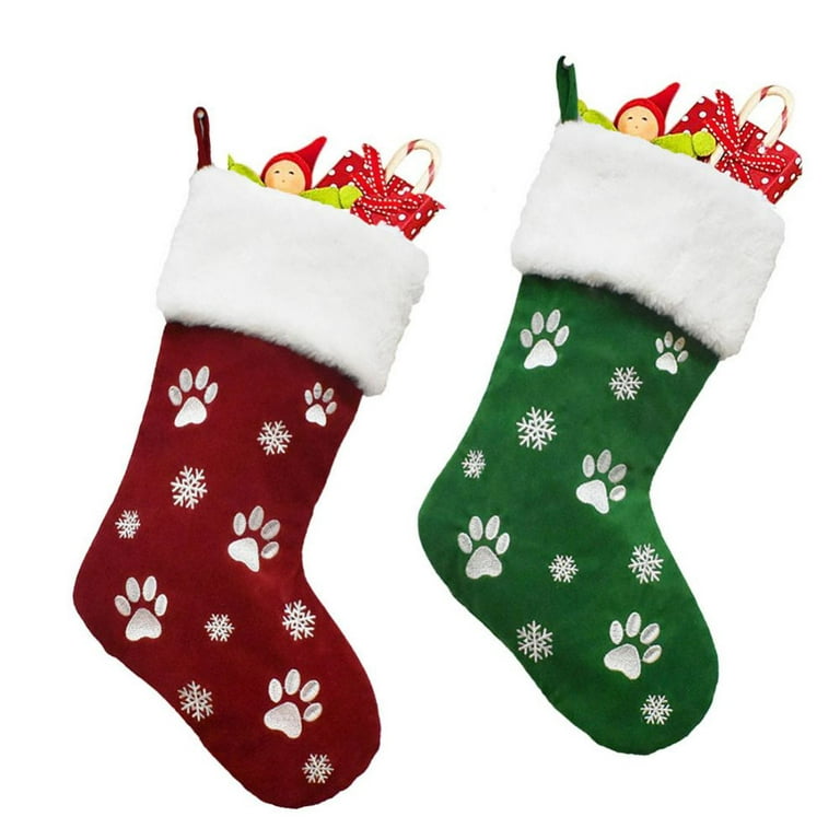 48 Pieces Stocking Pet 6ast Felt 18in 36dog/12cat W/funny Sayings Red/green  Jhook/ht - Christmas Stocking - at 