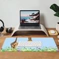 thumbnail image 6 of Funny Giraffe with Flowers Desk Mat,Large Gaming Mouse Pad,Non-Slip Rubber Base Mousepad with Stitched Edges,Waterproof Mouse Mat Desk Pad for Work, Game, Office (31.5x15.7 in), 6 of 6