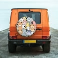 thumbnail image 3 of ZNDUO Cute Animals Doodle Pattern Spare Tire Cover, Universal Spare Tire Wheel Covers 15 inch, 3 of 8