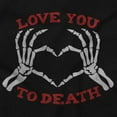 thumbnail image 2 of Love You To Death Heart Skeleton Unisex Plus Fleece Graphic Sweatshirt Brisco Brands 2X, 2 of 5