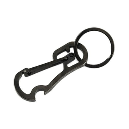 Etuzhy Stainless Steel Integral Wire Cut Keychain Wwith Can Opener Multifunctional Easy To Carry Hanging Buckle