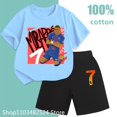 thumbnail image 2 of 2024 Tendencia de verano caliente Camiseta con estampado de letras Messi para niños Conjuntos de algodón 100 % Moda para niños Conjuntos de manga corta con cuello redondo para niñas Ropa, 2 of 5