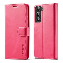 Galaxy S21 FE Wallet Case for Samsung Galaxy S21 FE Premium Luxury PU Leather Wallet Flip Magnetic Clasp Cover Retro S21 FE Case Credit Card Holder Kickstand Shockproof Case,
Rose