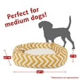 thumbnail image 3 of Majestic Pet Sherpa Chevron Bagel Pet Bed for Dogs, Calming Dog Bed Washable, Medium, Yellow, 3 of 5