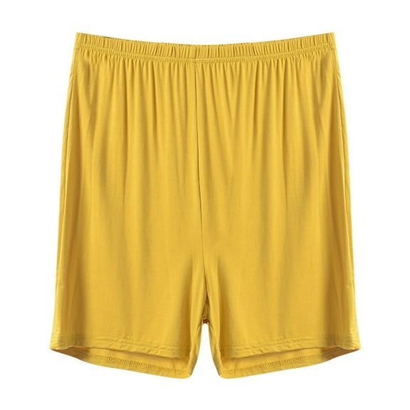 AherBiu Pajamas Shorts for Women Stretch Comfy Bottoms Shorts Elastic Waisted Sleepwear Pjs Shorts