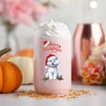 thumbnail image 4 of Merry Christmas Bichon Frise Santa Hat Xmas Tree Winter Holiday 16oz Glass Cup Mug Bichons Dog Lovers Gifts Idea Glass Can - 01013, 4 of 5
