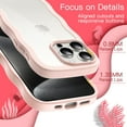 thumbnail image 5 of JETech Cute Case for iPhone 15 Pro Max 6.7-Inch, Wave Frame Curly Shape Shockproof Phone Cover for Women and Girls, Clear Hard PC Back (Pink), 5 of 7