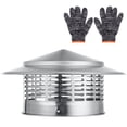 thumbnail image 2 of Bouchon de Cheminée Conique 6,3 Pouces, Couverture de Cheminée de Pluie Ronde avec Écran, Bouchon d'Échappement en Acier Inoxydable 304 avec Gants, Bouchon de Toit Résistant aux Intempéries pour Évent, Tuyau de Poêle Extérieur, 2 of 6