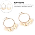 thumbnail image 6 of Dytern Winter,1 Pair Round Shell Eardrops Stylish Ear Jewelries Round Personality Eardrops, 6 of 10