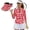 Patriotic Star, variant on Garronmavis Patriotic Flower Women's Golf Shirt and Sun Visor Hat Set Quick Dry 3/4 Sleeve Golf Shirts 4-Way Stretch Adjustable UV Protection Sun Hat Cap Suitable for Golf Enthusiasts