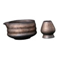 thumbnail image 4 of Ceremonial Matcha Bowl con soporte para el bateador Matcha Batchisk Stand Glazed Handmaded para Matcha Latte Family Gifts Amantes de té Amantes de té Dorado, 4 of 8
