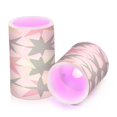 thumbnail image 7 of Yayeee Flameless Candles with Remote Flickering Battery Operated Multi Color Changing, Pink and Green Geometric, 7 of 7