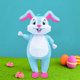 thumbnail image 1 of Disfraz inflable con bunny de Pascua, suministros de fiesta traje de conejo para carnaval, 1 of 9