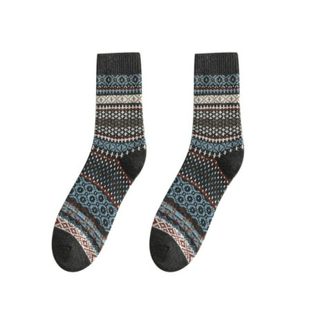 

TAIAOJING Mens Socks Ethnic Wind Warm Wool Socks Thickening Socks Fashion Winter Socks Unisex Casual Socks