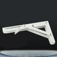 thumbnail image 3 of 12 inch Triangular Steel Bracket Foldable Wall Mounted Support Durable Bearing Shelf Bracket (White), 3 of 8