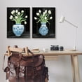 thumbnail image 2 of Stupell Industries White Tulips Chinese Ceramic Urn Patterned Porcelain,24 x 30, Design by Cindy Jacobs, 2 of 7