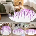 thumbnail image 5 of Small Round Rug 3Ft Washable Non-Slip, Purple Polka Dots Circle Area Rugs for Living Room Bedroom, Vintage Abstract Art Watercolor Indoor Floor Mats Carpet Runner for Home Decor, 5 of 8