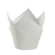 thumbnail image 1 of 100 envoltorios para cupcakes, capacillos con forma de tulipán, para muffins, pasteles y recuerdos de fiesta, color blanco, 1 of 7