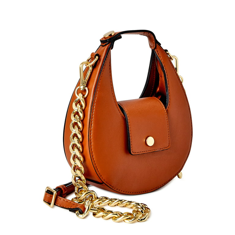 Scoop Women's Chain Strap Crossbody Bag, Brown 