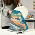 thumbnail image 6 of Dreamtimes Snow Mountain Kitchen Towel, Dish Towels Quick Drying Tea Towels Absorbent Hand Towels for Kitchen Sink Dinner Table 28 x 18 Inches, Set of 1, 6 of 7
